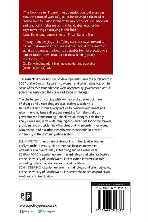 Produktbild: Women and criminal justice