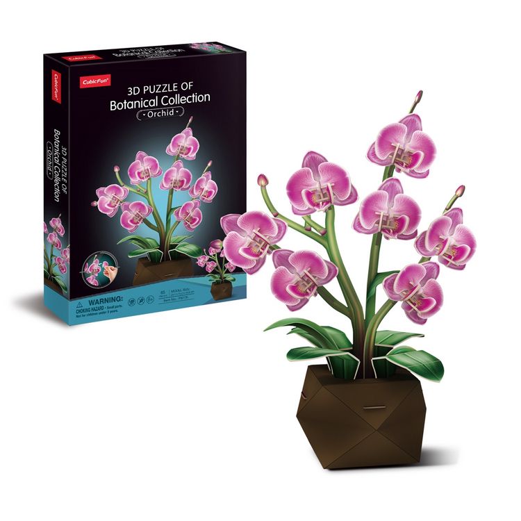 Produktbild: CUBICFUN - 3D Puzzle Pflanzentopf Orchidee 85 Teile