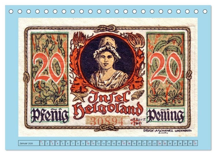 Produktbild: Gru&szlig; aus Helgoland (Tischkalender 2026 DIN A5 quer), CALVENDO Monatskalender