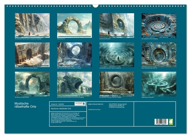 Produktbild: Mystische r&auml;tselhafte Orte (Wandkalender 2026 DIN A2 quer), CALVENDO Monatskalender