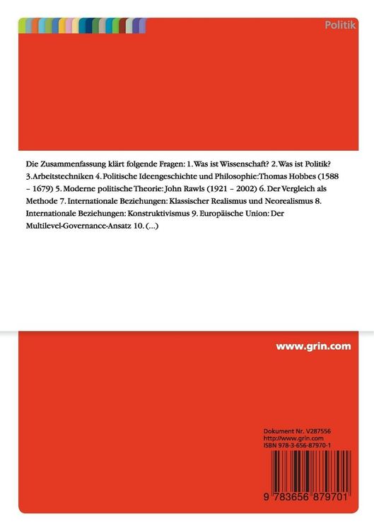 Produktbild: Einf&uuml;hrung in die politische Wissenschaft