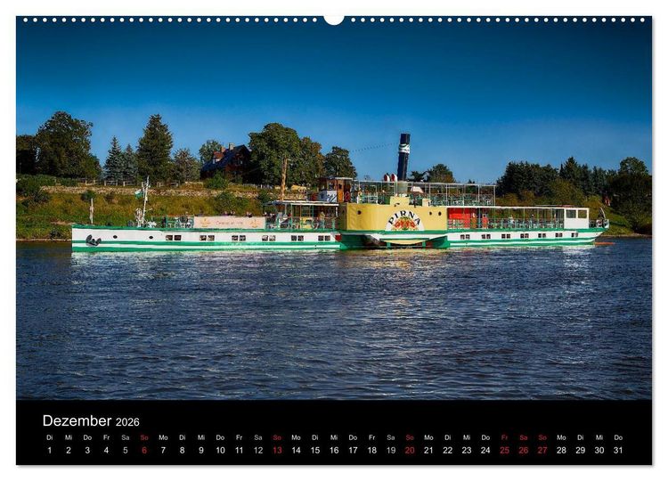 Produktbild: Schaufelraddampfer (Wandkalender 2026 DIN A2 quer), CALVENDO Monatskalender