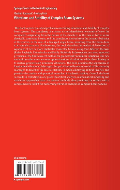 Produktbild: Vibrations and Stability of Complex Beam Systems