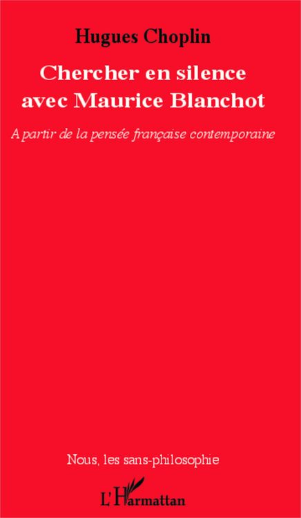Produktbild: Chercher en silence avec Maurice Blanchot