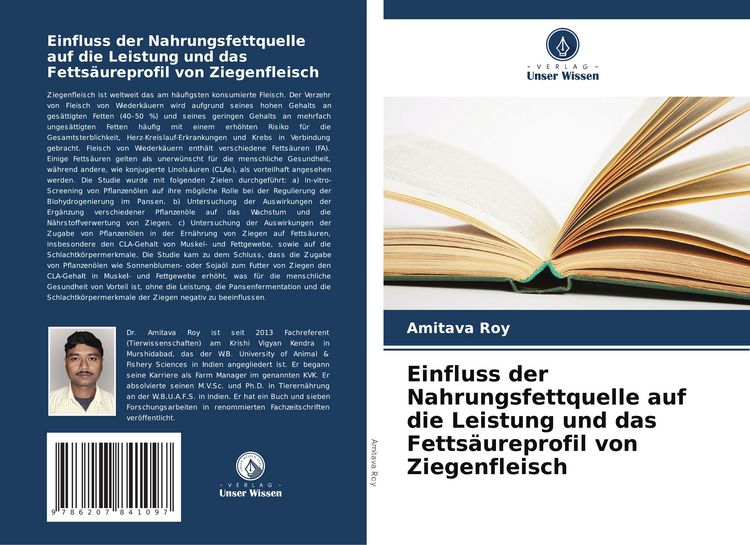 Produktbild: Einfluss der Nahrungsfettquelle auf die Leistung und das Fetts&auml;ureprofil von Ziegenfleisch