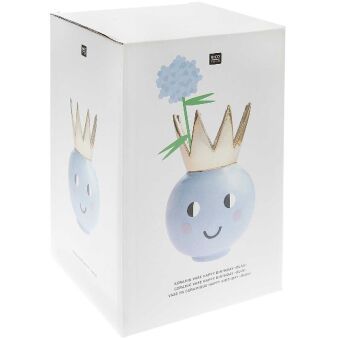 Produktbild: Keramik Vase Krone, blau