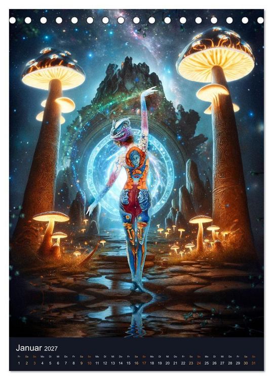 Produktbild: Bodypainting Adventures (Tischkalender 2027 DIN A5 hoch), CALVENDO Monatskalender