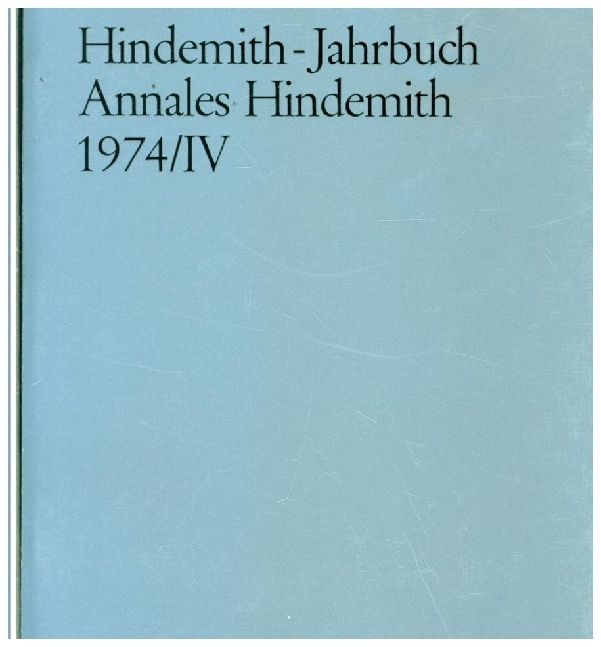Produktbild: Hindemith-Jahrbuch