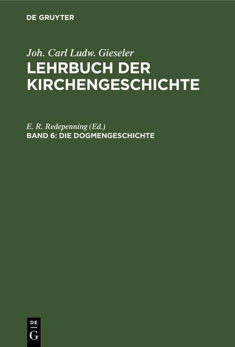 Produktbild: Die Dogmengeschichte