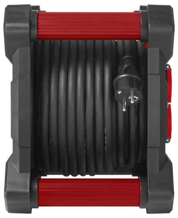 Produktbild: Sygonix SY-10236123 Kabeltrommel 25m Schwarz Schutzkontakt-Stecker