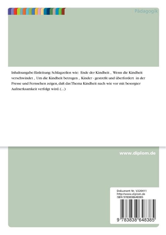 Produktbild: Ist die Kindheit wirklich verschwunden?