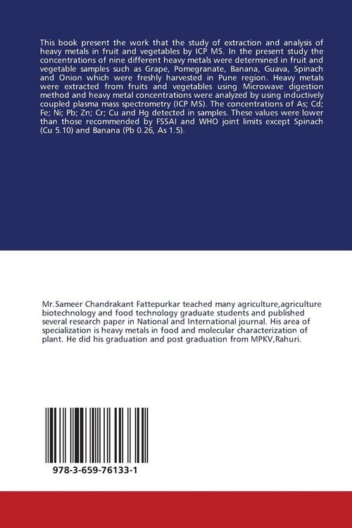 Produktbild: Heavy Metals Analysis by Inductively Coupled Plasma Mass Spectrometry