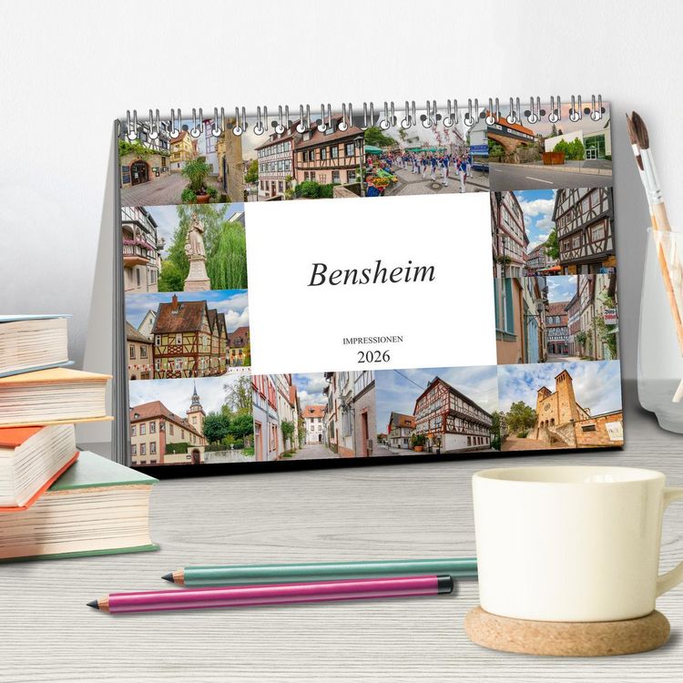 Produktbild: Bensheim Impressionen (Tischkalender 2026 DIN A5 quer), CALVENDO Monatskalender