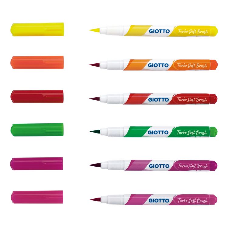 Produktbild: GIOTTO Pinselstifte Fluo Brush Pen 6 St&uuml;ck