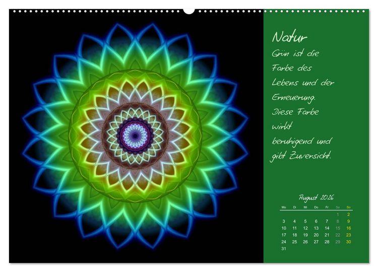 Produktbild: Kleine Chakrenlehre (Wandkalender 2026 DIN A2 quer), CALVENDO Monatskalender
