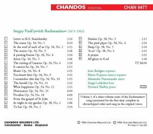 Produktbild: Rodgers, J: Lieder Vol.3