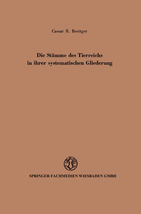 Produktbild: Die St&auml;mme des Tierreichs in ihrer systematischen Gliederung