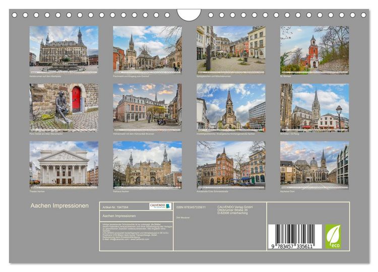 Produktbild: Aachen Impressionen (Wandkalender 2026 DIN A4 quer), CALVENDO Monatskalender