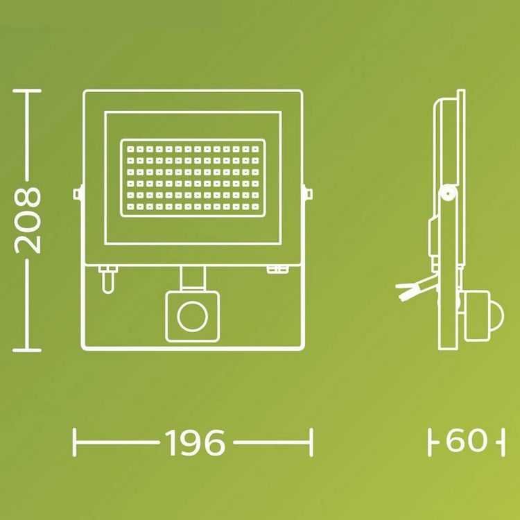 Produktbild: Philips LED Lois 929004642601 LED-Au&szlig;enstrahler mit Bewegungsmelder 50 W Leuchtfarben: Warmwei&szlig;
