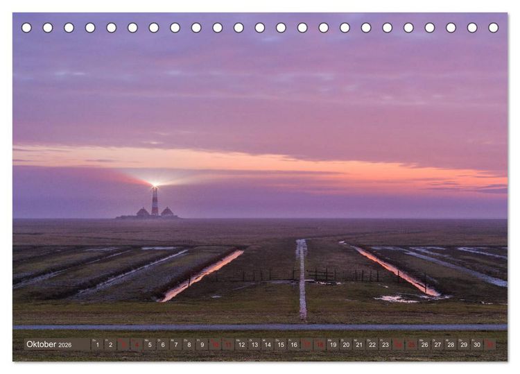 Produktbild: Einmaliges Westerhever (Tischkalender 2026 DIN A5 quer), CALVENDO Monatskalender