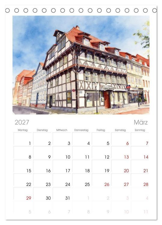 Produktbild: Tischplaner 2027 - Die sch&ouml;nsten Altst&auml;dte in Niedersachsen (A5 Tischkalender zum Aufstellen) CALVENDO