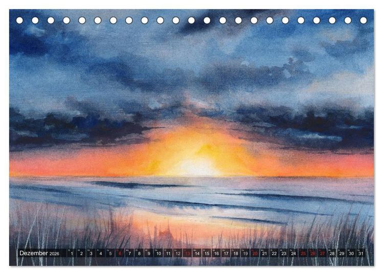 Produktbild: Landschaft in Aquarell (Tischkalender 2026 DIN A5 quer), CALVENDO Monatskalender