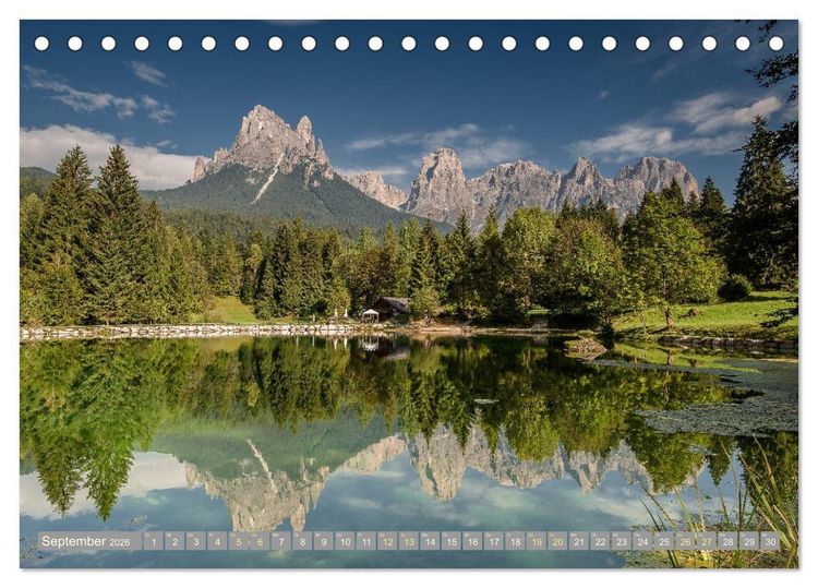 Produktbild: Herbst in den Dolomiten (Tischkalender 2026 DIN A5 quer), CALVENDO Monatskalender