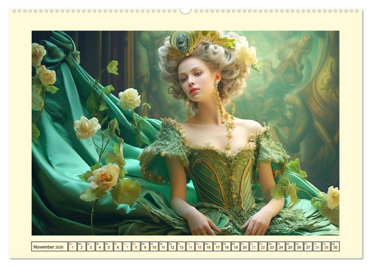 Produktbild: Barocke Anmut. Romantik und Grazie im 17. Jahrhundert (hochwertiger Premium Wandkalender 2026 DIN A2 quer), Kunstdruck in Hochglanz