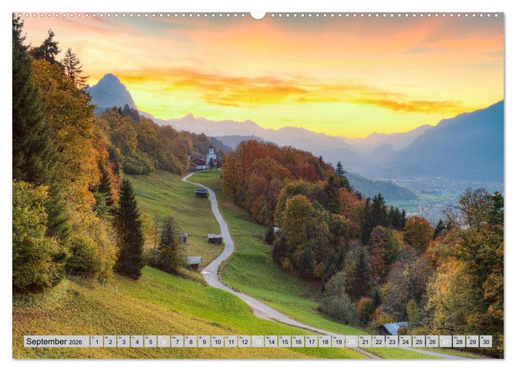 Produktbild: Wundersch&ouml;nes Bayern (hochwertiger Premium Wandkalender 2026 DIN A2 quer), Kunstdruck in Hochglanz