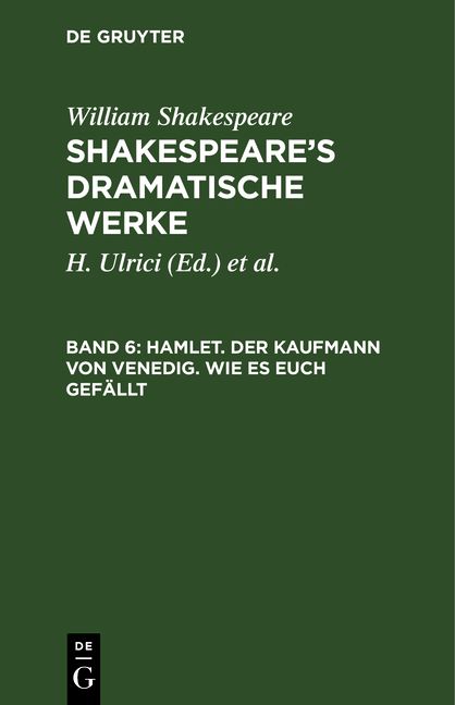 Produktbild: Hamlet. Der Kaufmann von Venedig. Wie es euch gef&auml;llt