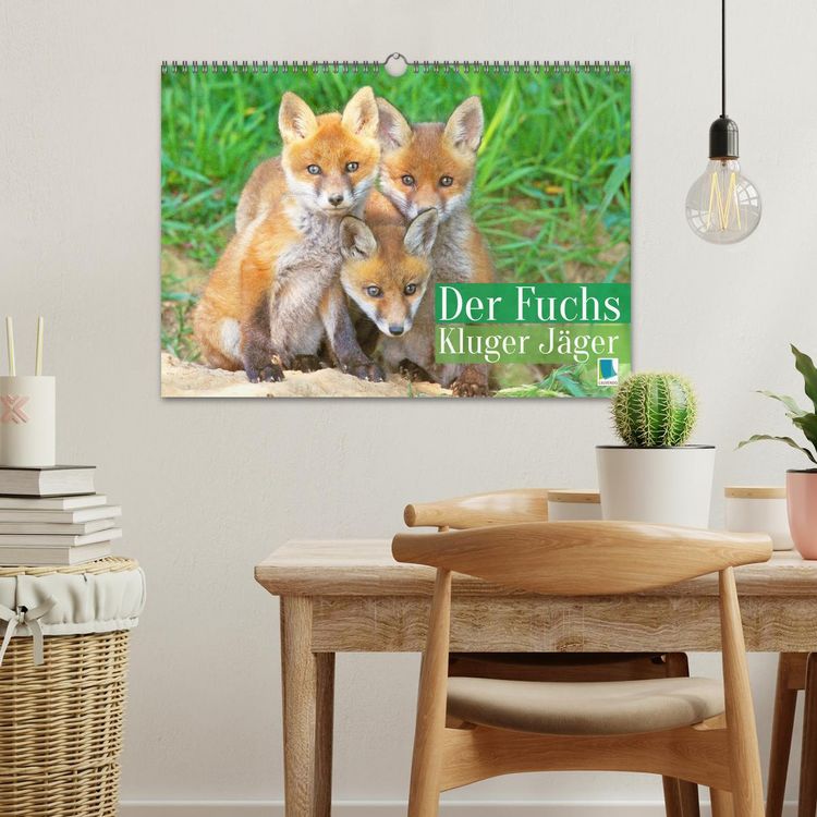 Produktbild: Der Fuchs: Kluger J&auml;ger (Wandkalender 2026 DIN A3 quer), CALVENDO Monatskalender