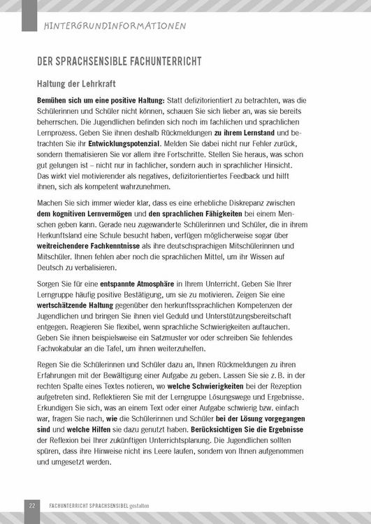 Produktbild: Fachunterricht sprachsensibel gestalten