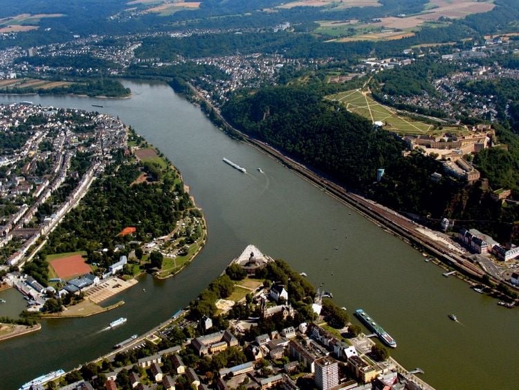 Produktbild: CALVENDO Puzzle Das deutsche Eck bei Koblenz | 1000 Teile Lege-Gr&ouml;&szlig;e 64x48cm Foto-Puzzle f&uuml;r gl&uuml;ckliche Stunden