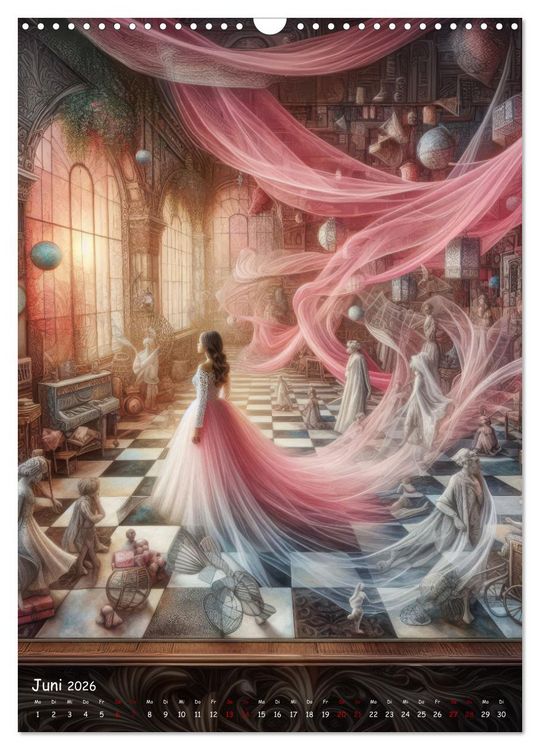 Produktbild: Mystische Weiblichkeit - Frauen in abstrakter Droste-Kunst (Wandkalender 2026 DIN A3 hoch), CALVENDO Monatskalender