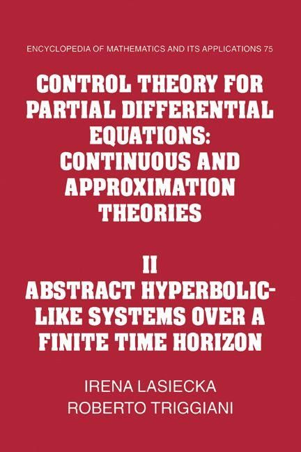 Produktbild: Control Theory for Partial Differential Equations