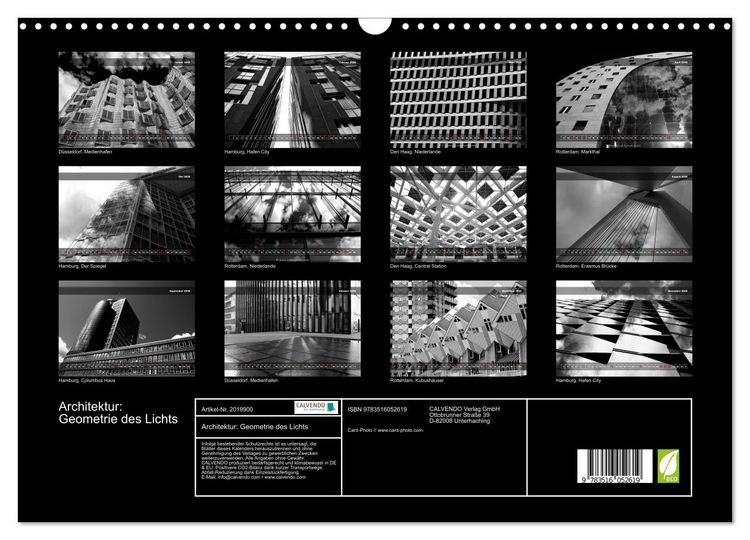 Produktbild: Architektur: Geometrie des Lichts (Wandkalender 2026 DIN A3 quer), CALVENDO Monatskalender