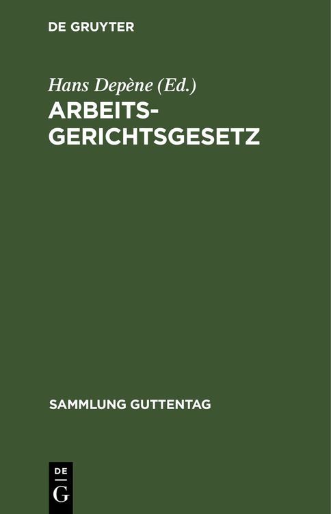 Produktbild: Arbeitsgerichtsgesetz