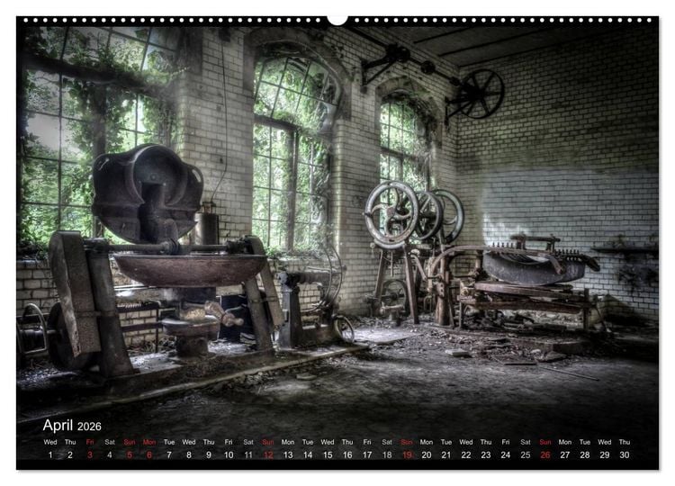 Produktbild: Lost Places HDR Beelitz II (High Quality Premium Wall Calendar 2026 DIN A2 landscape),CALVENDO 12 Month Wall Calendar