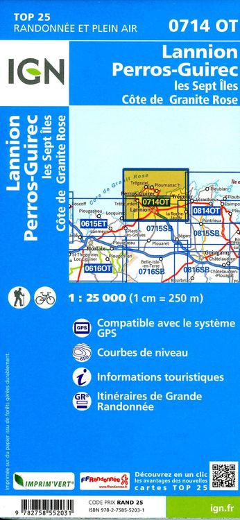 Produktbild: Lannion Perros-Guirec.les Sept iles 1:25 000