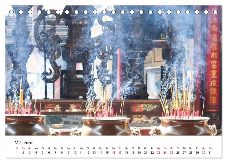 Produktbild: Wunderwelt Asien (Tischkalender 2026 DIN A5 quer), CALVENDO Monatskalender