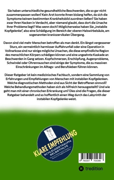 Produktbild: Ratgeber Instabile Kopfgelenke