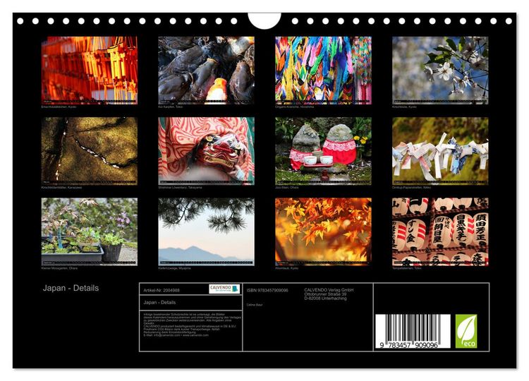 Produktbild: Japan - Details (Wandkalender 2026 DIN A4 quer), CALVENDO Monatskalender