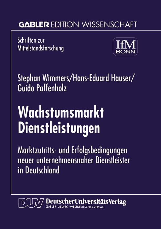 Produktbild: Wachstumsmarkt Dienstleistungen