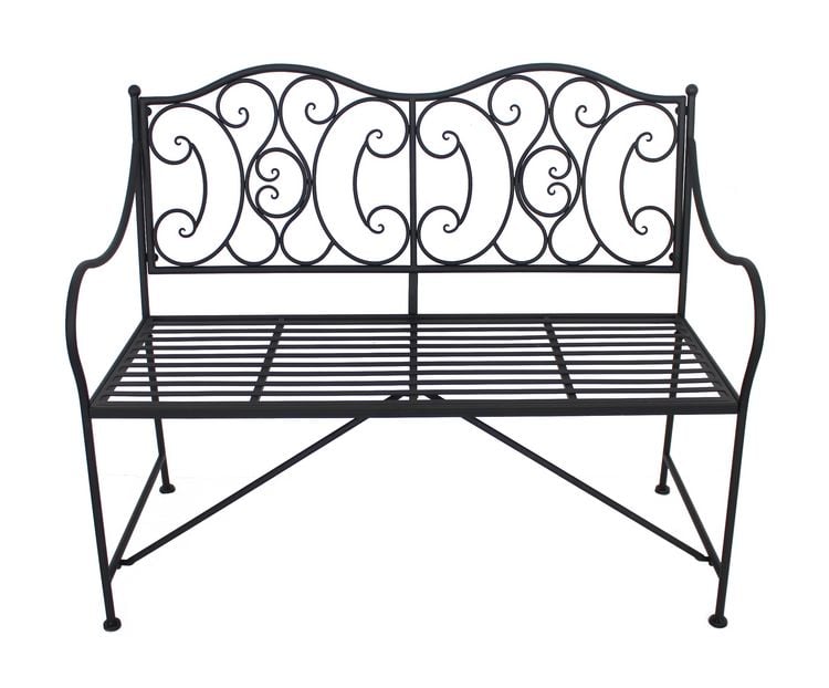 Produktbild: HTI-Living Nostalgische Gartenbank aus Metall im Vintage Landhausstil f&uuml;r Terrasse und Balkon