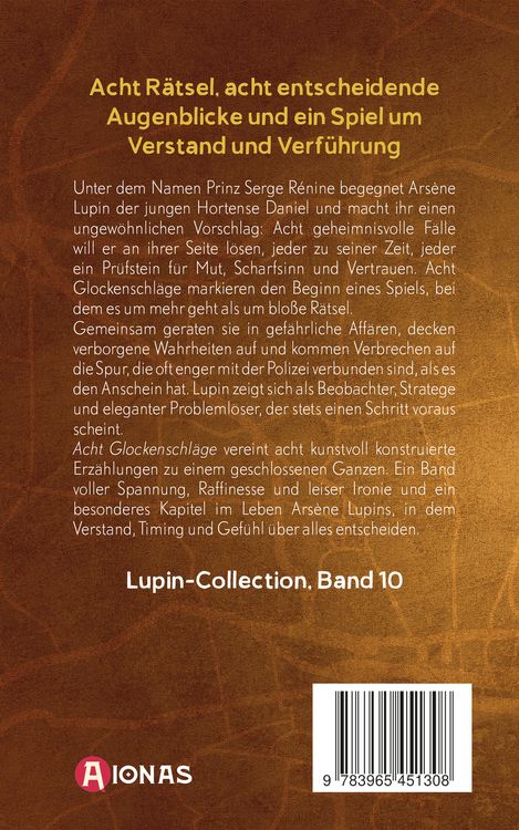 Produktbild: Ars&eacute;ne Lupin und die acht Glockenschl&auml;ge. Detektivgeschichten. Maurice Leblanc