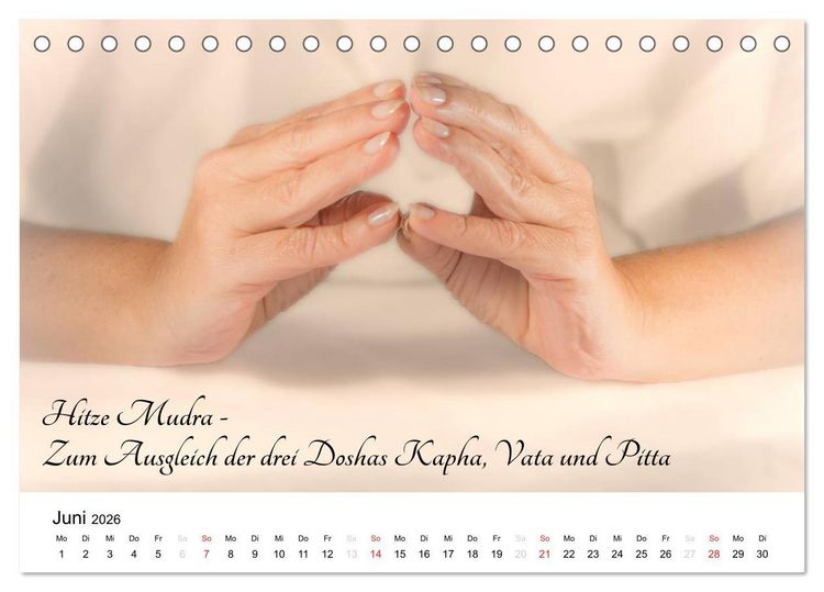 Produktbild: Mudras / 2026 (Tischkalender 2026 DIN A5 quer), CALVENDO Monatskalender
