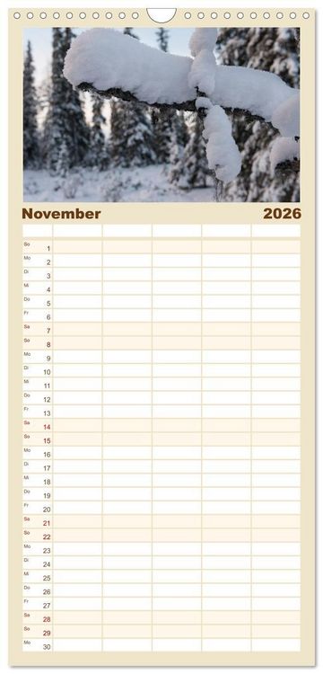 Produktbild: Familienplaner 2026 - Heimat der Samen mit 5 Spalten (Wandkalender, 21 x 45 cm) CALVENDO
