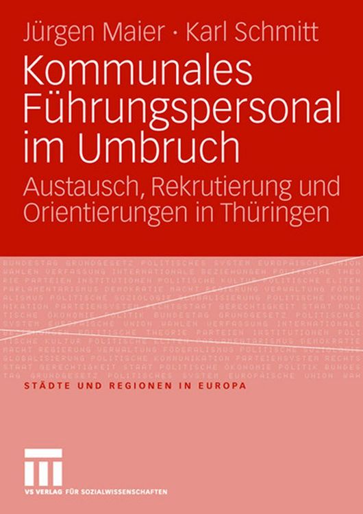 Produktbild: Kommunales F&uuml;hrungspersonal im Umbruch