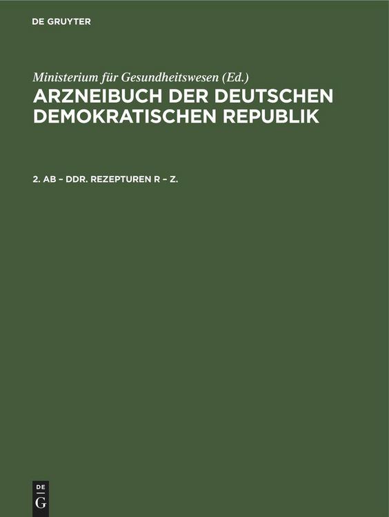 Produktbild: 2. AB - DDR. Rezepturen R - Z.