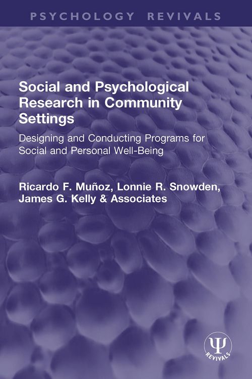 Produktbild: Social and Psychological Research in Community Settings